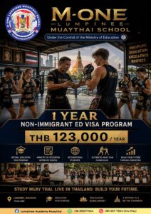 Study Muay Thai in Thailand with an Official Education Visa  Experience authentic Muay Thai while living in Bangkok through our official 1-Year Non-Immigrant ED Visa Program.